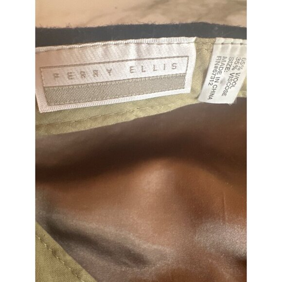 Perry Ellis Mens Wool-Blend Newsboy Cap Navy Blue Flat Cap Satin Lining Large - Picture 5 of 7